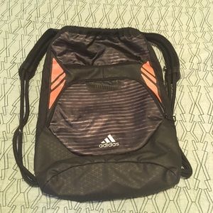 Adidas drawstring backpack with padded back